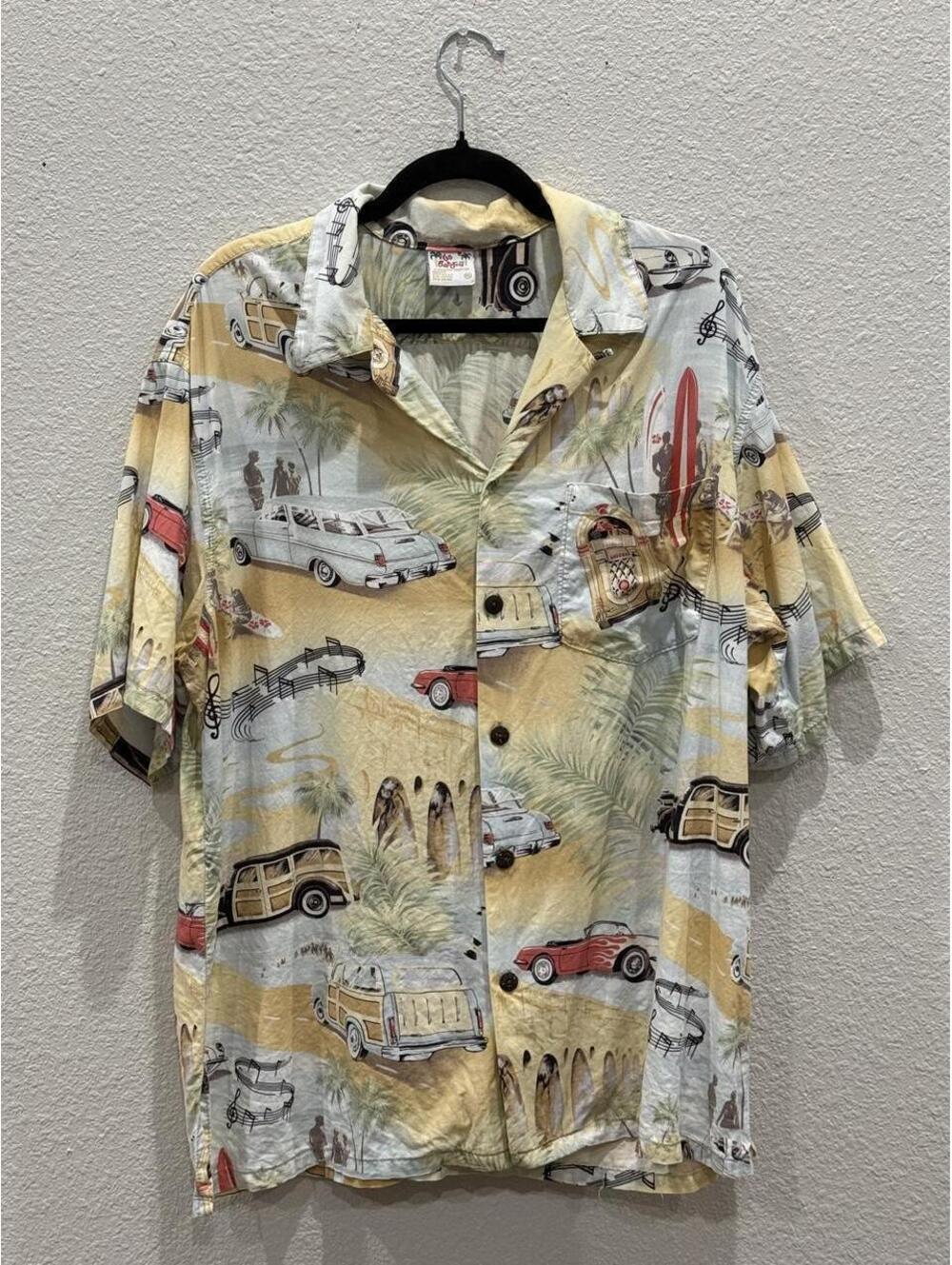 Go Barefoot 1957 Vintage-Style Hawaiian Aloha Shirt XL